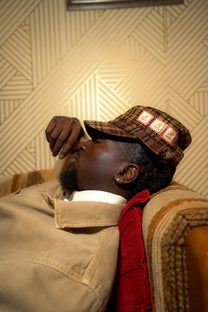 Chapeau de Cadet Plaid Brun